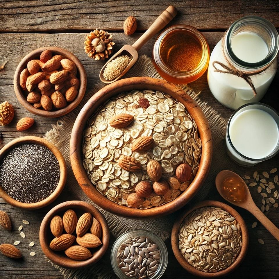 شوفان بالمكسرات والعسل دايت